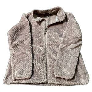 Free2B Plush Zip-Up Hoodie Size L Soft Mauve (R1)